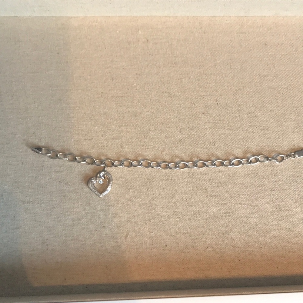 Silver Heart Chain Bracelet